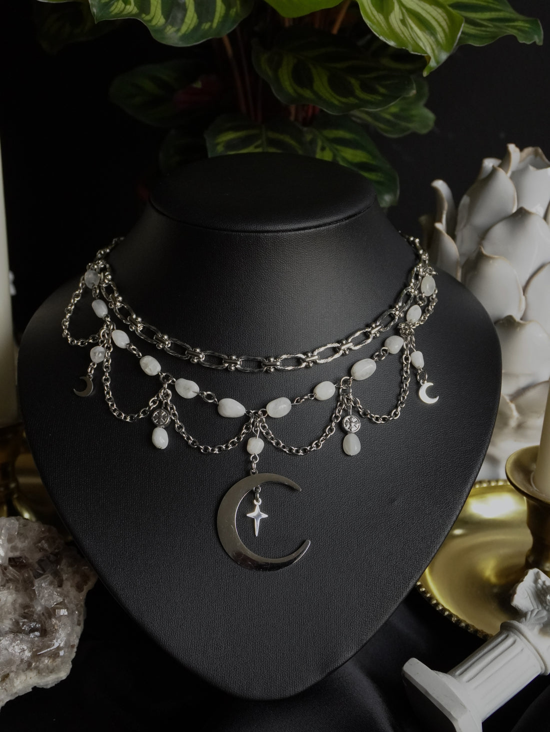 Collier « Luna » 🌑 • Pierre de lune