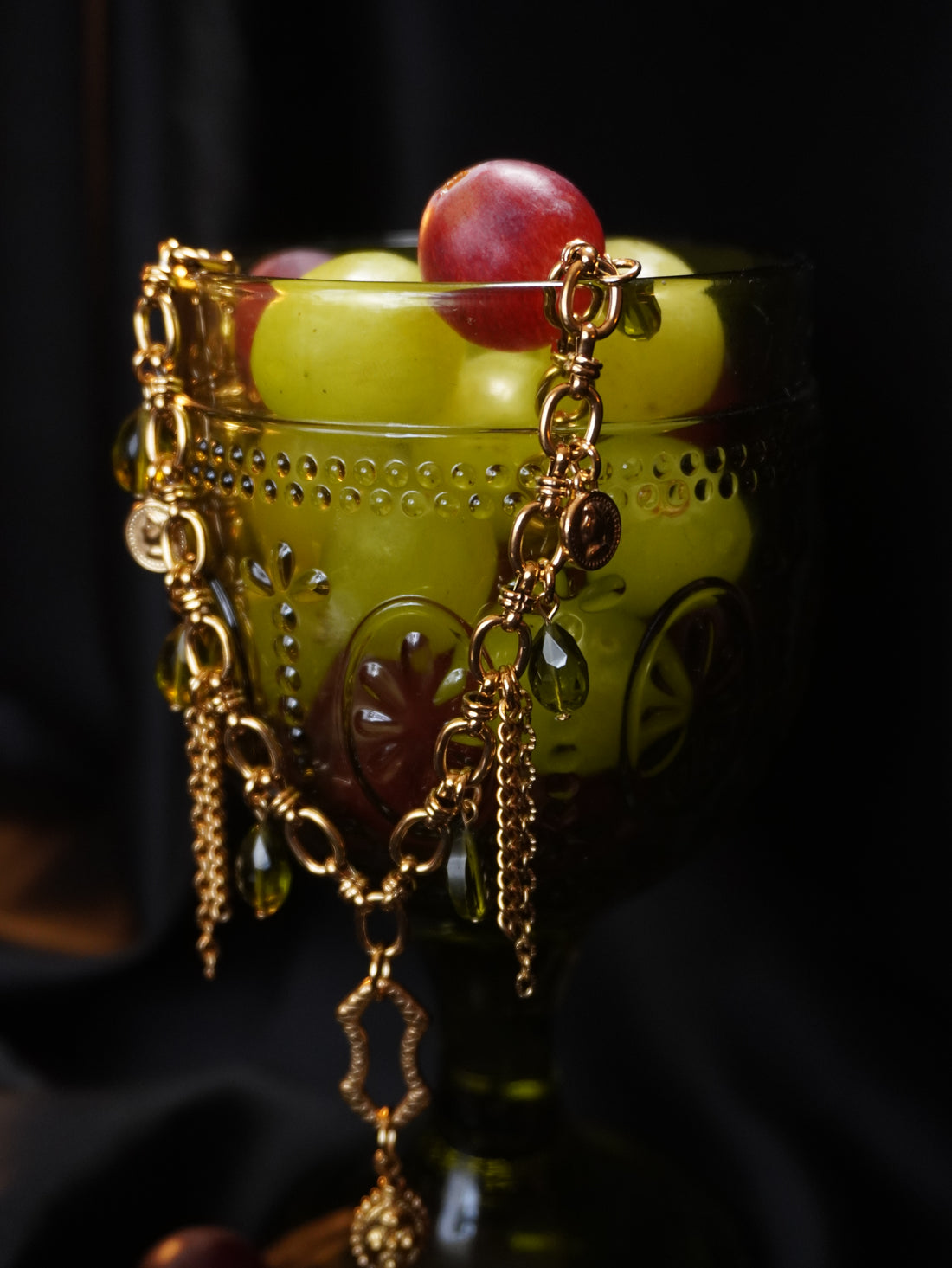 Parure « Titiana » • Péridot • Doré