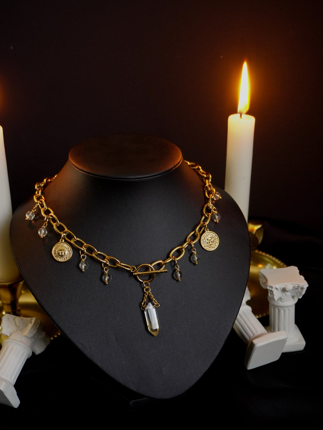 Collier « Sunrise » 🌅 • Citrine • Doré