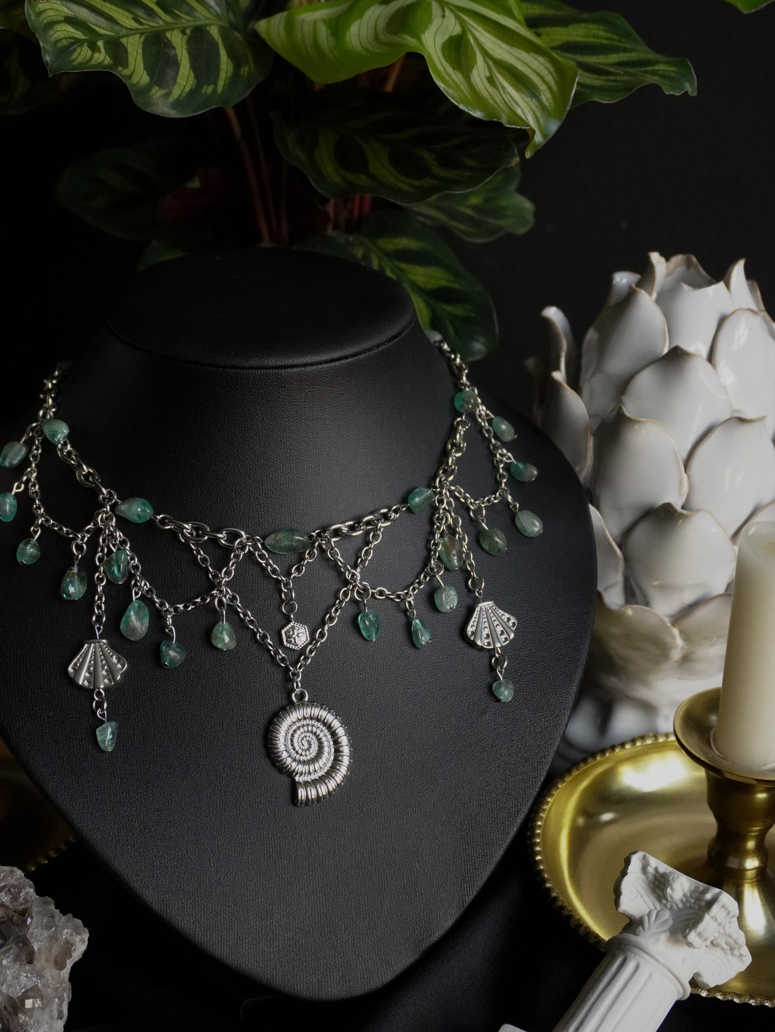 Collier « Siren’s call » 🧜🏼‍♀️ • Apatite bleue