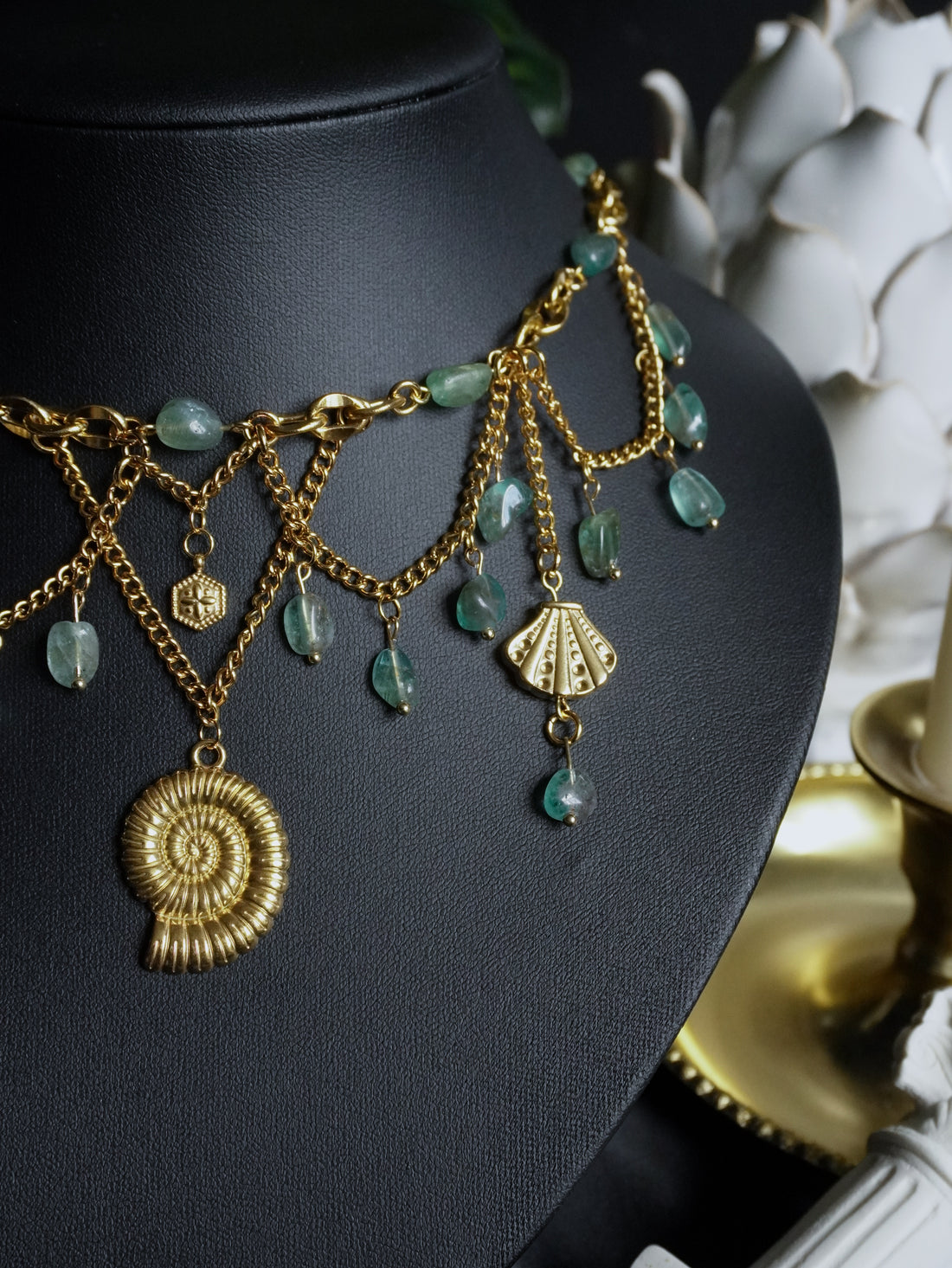 Collier « Siren’s call » 🧜🏼‍♀️ • Apatite bleue