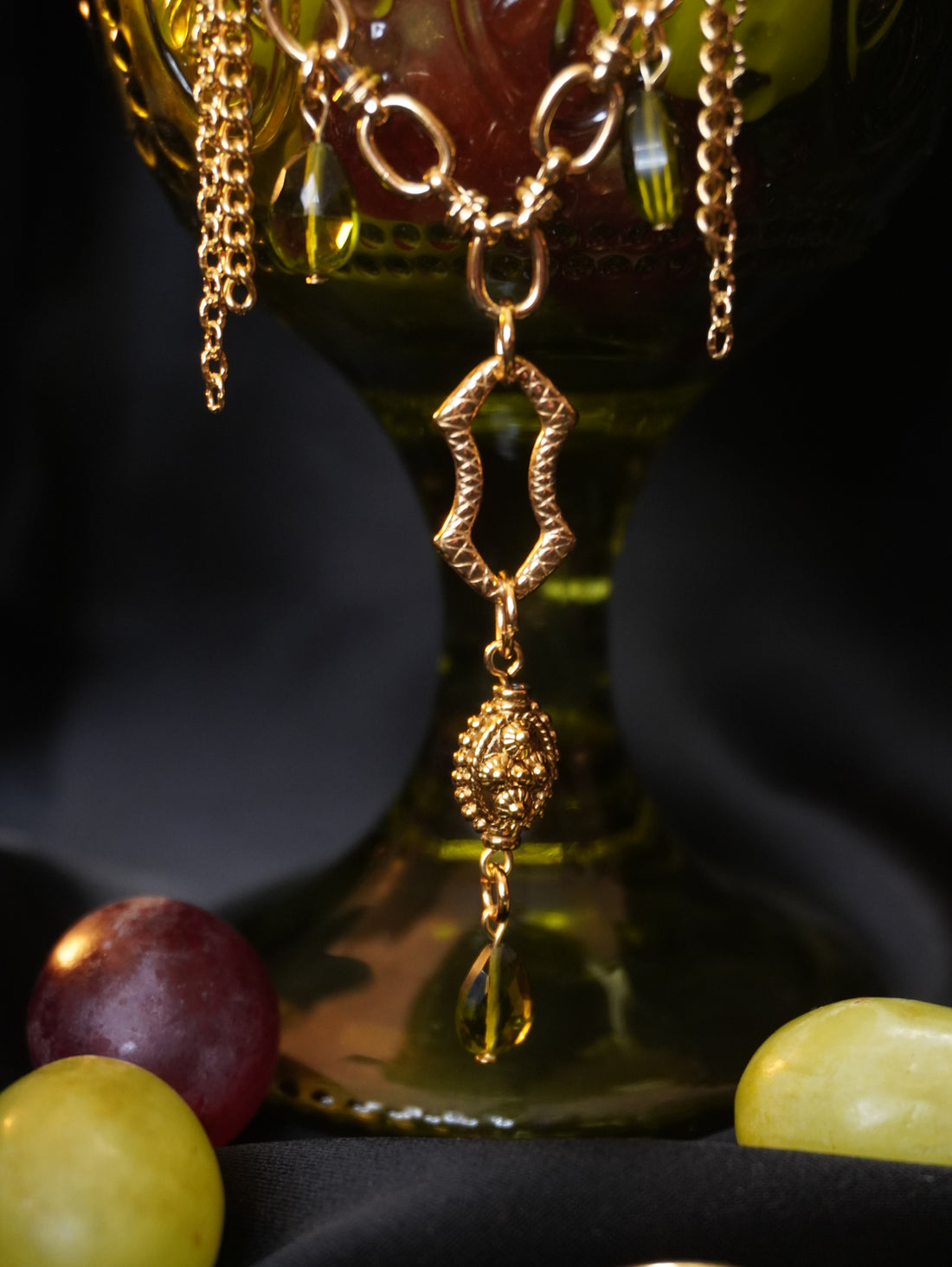 Parure « Titiana » • Péridot • Doré